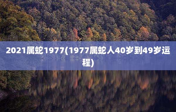 2021属蛇1977(1977属蛇人40岁到49岁运程)