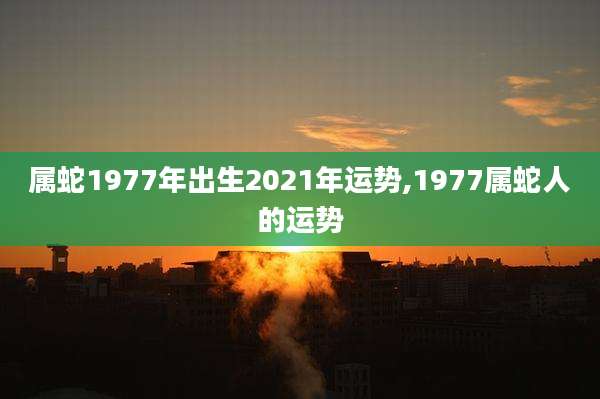 属蛇1977年出生2021年运势,1977属蛇人的运势