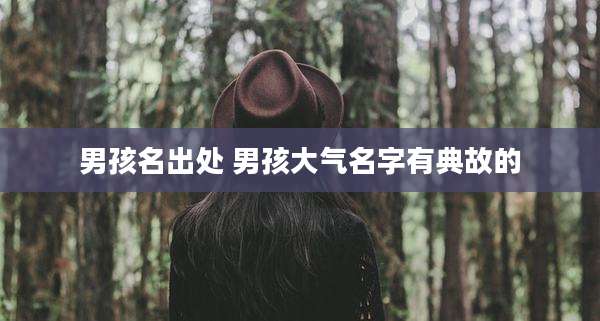 男孩名出处 男孩大气名字有典故的