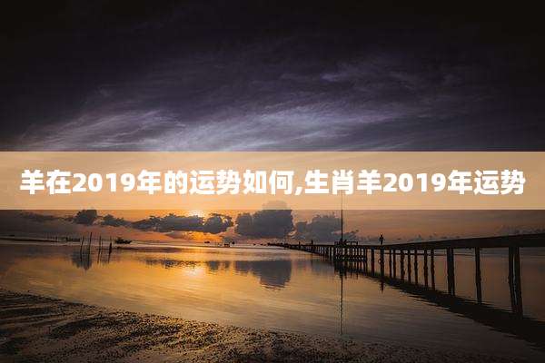 羊在2019年的运势如何,生肖羊2019年运势