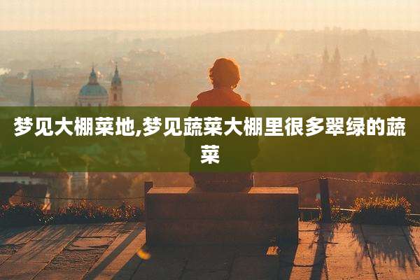 梦见大棚菜地,梦见蔬菜大棚里很多翠绿的蔬菜
