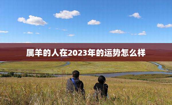 属羊的人在2023年的运势怎么样