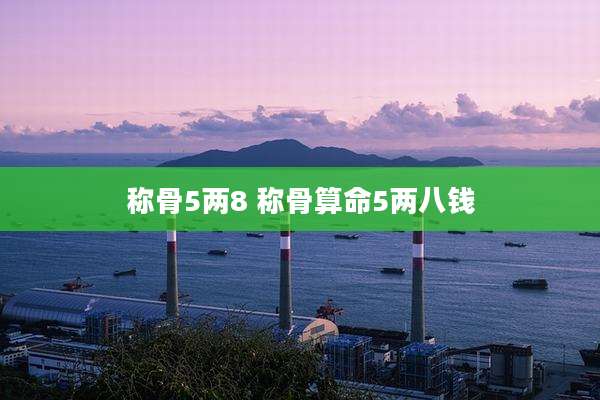 称骨5两8 称骨算命5两八钱