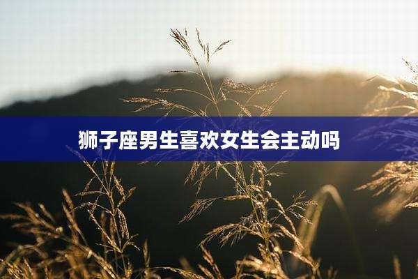 狮子座男生喜欢女生会主动吗