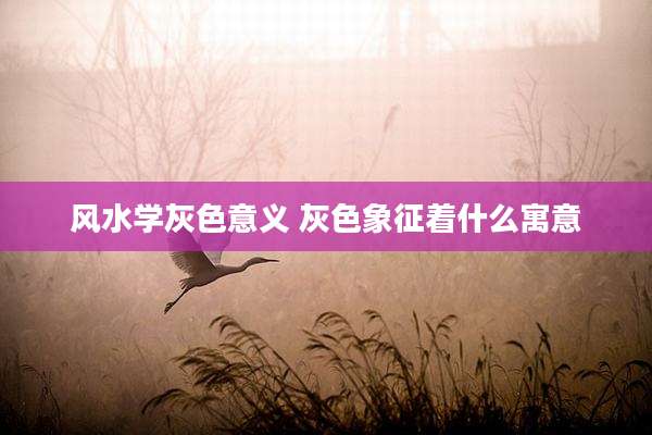 风水学灰色意义 灰色象征着什么寓意