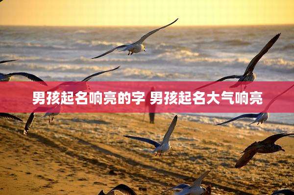 男孩起名响亮的字 男孩起名大气响亮