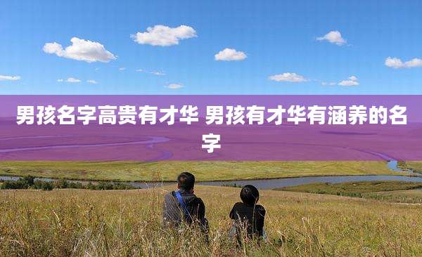 男孩名字高贵有才华 男孩有才华有涵养的名字