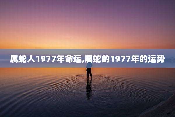 属蛇人1977年命运,属蛇的1977年的运势