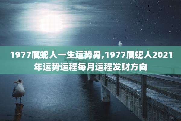 1977属蛇人一生运势男,1977属蛇人2021年运势运程每月运程发财方向