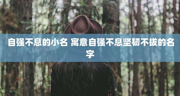 自强不息的小名 寓意自强不息坚韧不拔的名字
