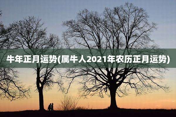 牛年正月运势(属牛人2021年农历正月运势)