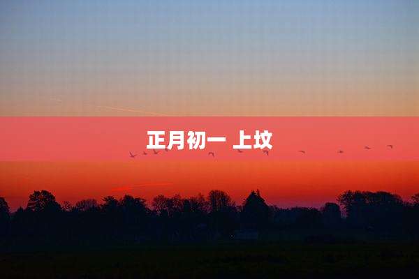 正月初一 上坟