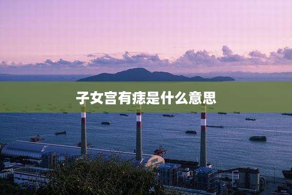子女宫有痣是什么意思