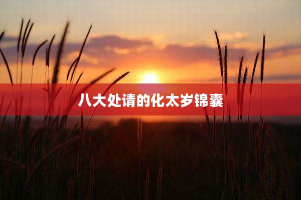 八大处请的化太岁锦囊