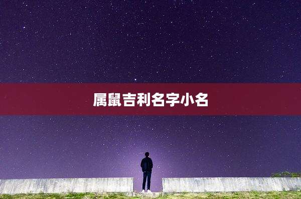 属鼠吉利名字小名