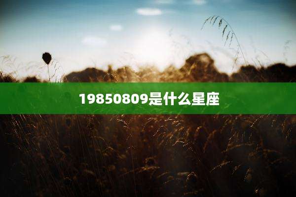 19850809是什么星座