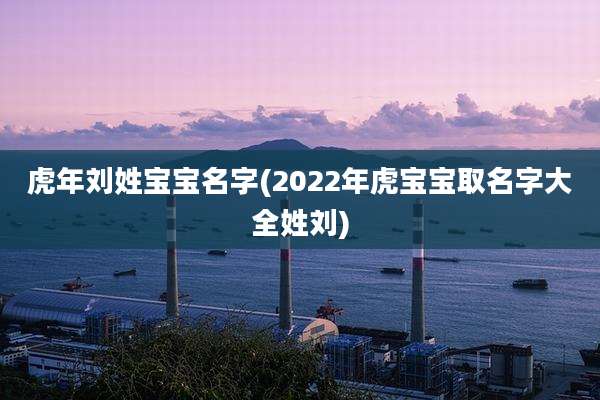 虎年刘姓宝宝名字(2022年虎宝宝取名字大全姓刘)