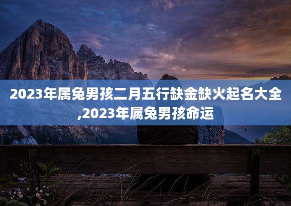 2023年属兔男孩二月五行缺金缺火起名大全,2023年属兔男孩命运