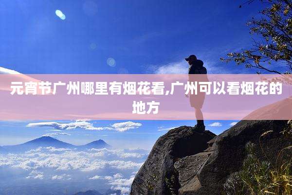 元宵节广州哪里有烟花看,广州可以看烟花的地方
