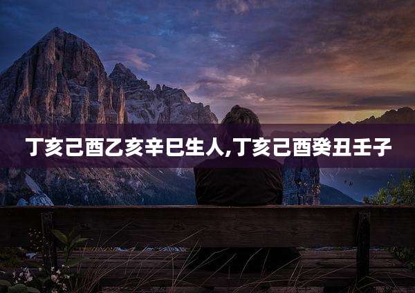 丁亥己酉乙亥辛巳生人,丁亥己酉癸丑壬子