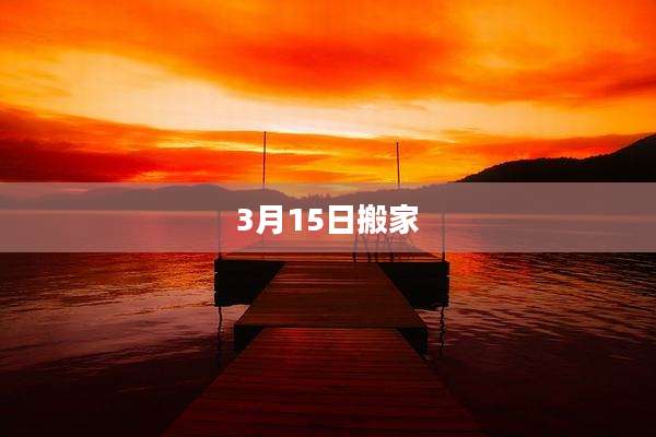3月15日搬家