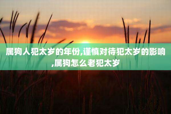 属狗人犯太岁的年份,谨慎对待犯太岁的影响,属狗怎么老犯太岁