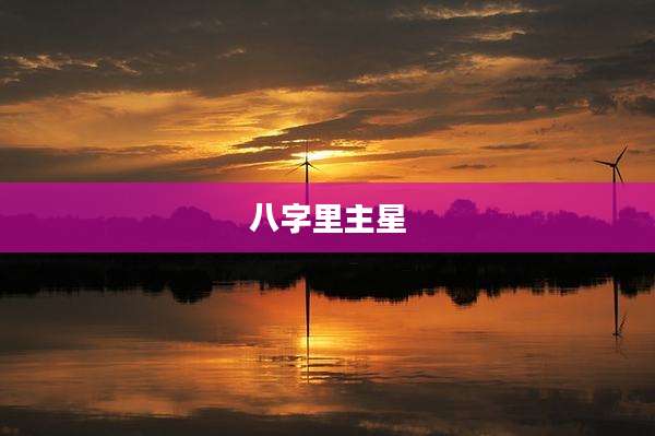 八字里主星