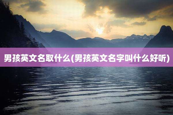 男孩英文名取什么(男孩英文名字叫什么好听)