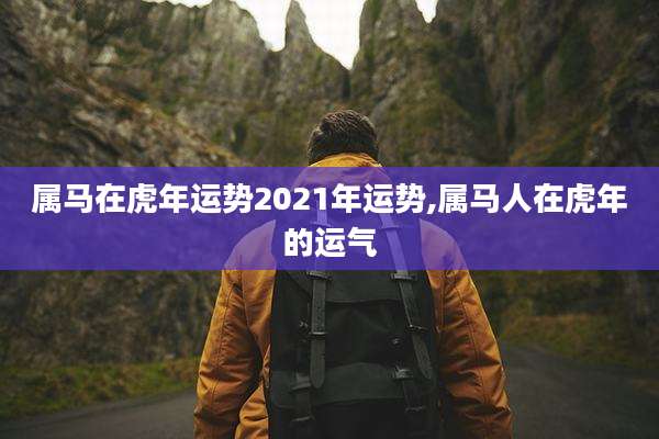 属马在虎年运势2021年运势,属马人在虎年的运气