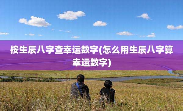 按生辰八字查幸运数字(怎么用生辰八字算幸运数字)