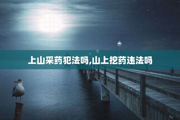 上山采药犯法吗,山上挖药违法吗