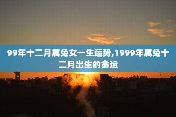 99年十二月属兔女一生运势,1999年属兔十二月出生的命运