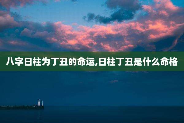 八字日柱为丁丑的命运,日柱丁丑是什么命格