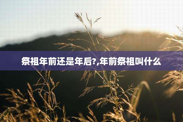 祭祖年前还是年后?,年前祭祖叫什么