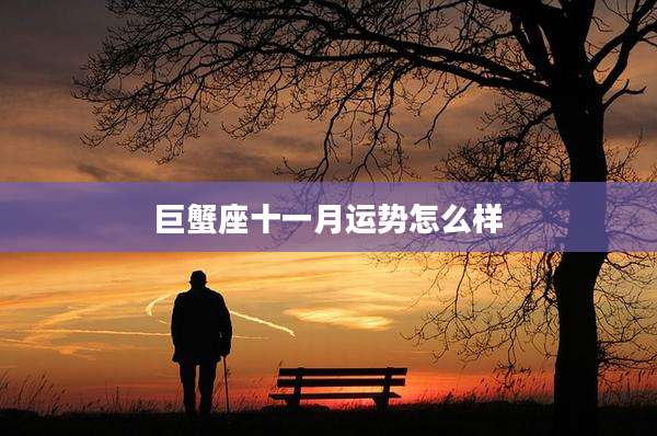 巨蟹座十一月运势怎么样