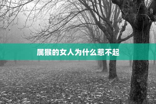 属猴的女人为什么惹不起