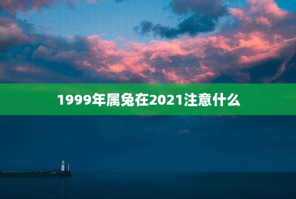 1999年属兔在2021注意什么