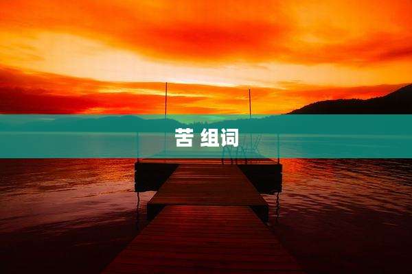 苦 组词
