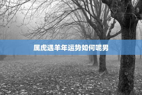 属虎遇羊年运势如何呢男
