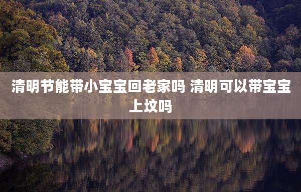 清明节能带小宝宝回老家吗 清明可以带宝宝上坟吗
