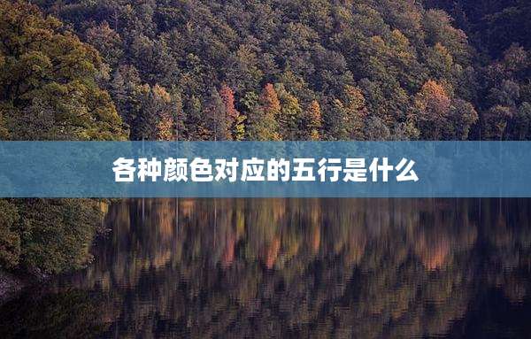各种颜色对应的五行是什么