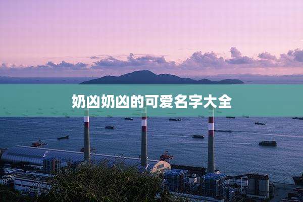 奶凶奶凶的可爱名字大全