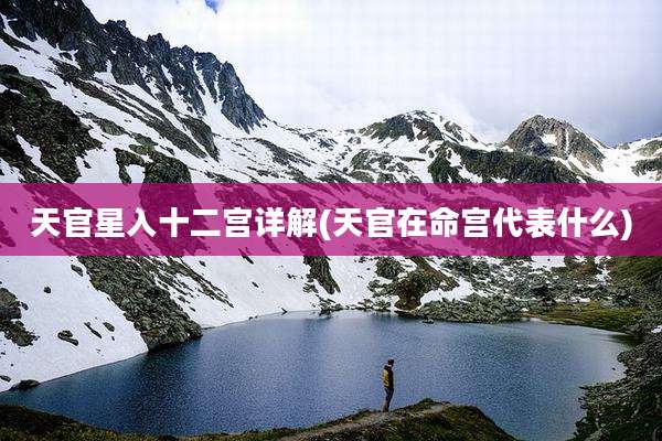 天官星入十二宫详解(天官在命宫代表什么)