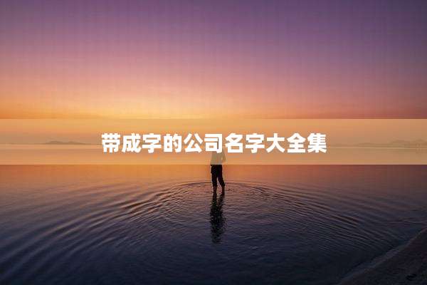 带成字的公司名字大全集