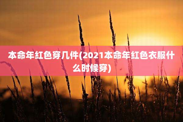 本命年红色穿几件(2021本命年红色衣服什么时候穿)