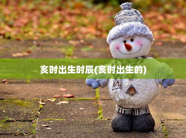 亥时出生时辰(亥时出生的)