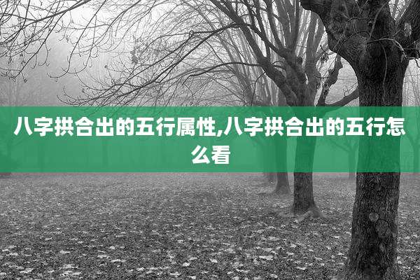 八字拱合出的五行属性,八字拱合出的五行怎么看
