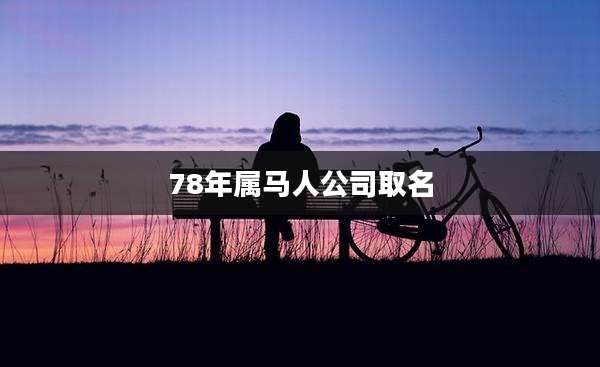 78年属马人公司取名