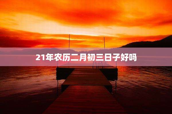 21年农历二月初三日子好吗