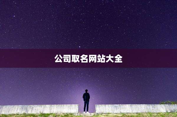 公司取名网站大全